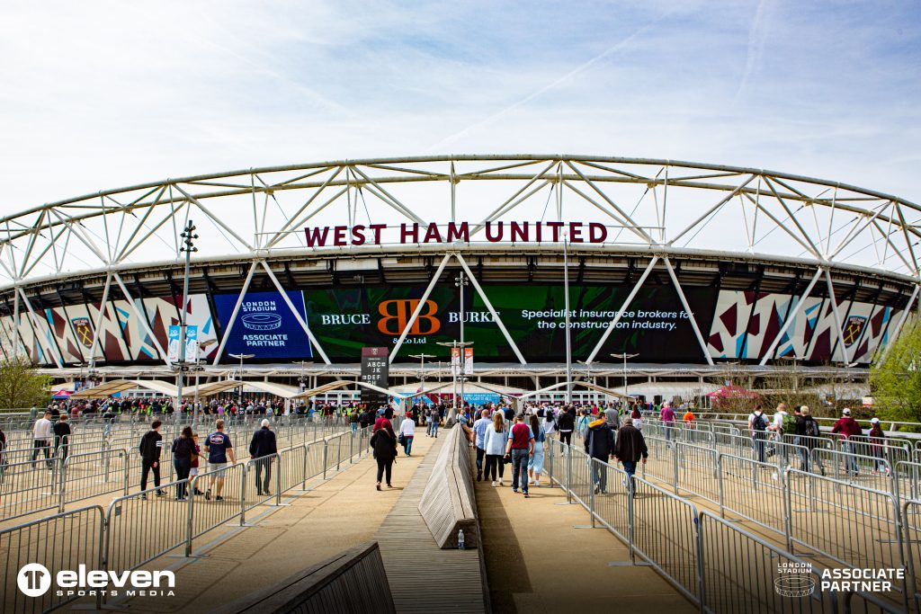 Bruce Burke Banner on London Stadium